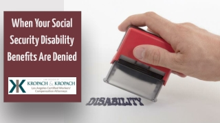 When Your Social Security Disability Benefits Are Denied