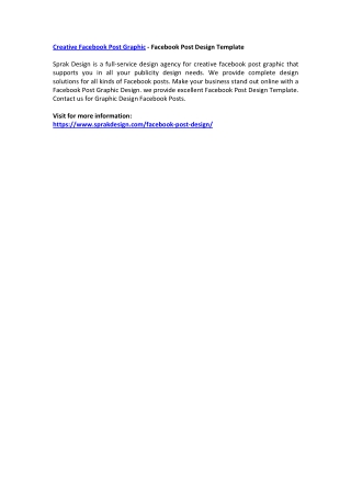 Creative Facebook Post Graphic - Facebook Post Design Template