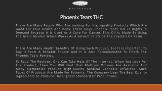 Phoenix Tears THC