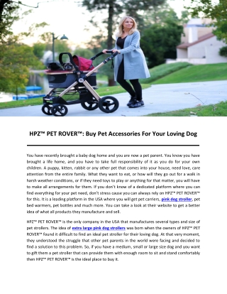 HPZ™ PET ROVER™: Buy Pet Accessories For Your Loving Dog