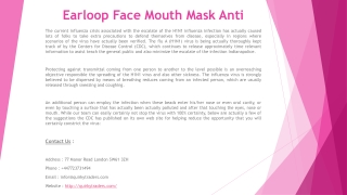 Earloop face mouth mask anti