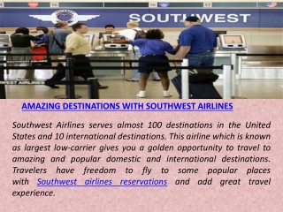 AMAZING DESTINATIONS WITH SOUTHWEST AIRLINES