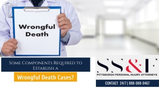 Some Components Required to Establish a Wrongful Death Case