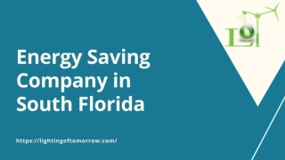 Energy Saving Company in South Florida