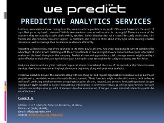 Predictive Analytics Services