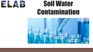 Soil Water Contamination | ELAB