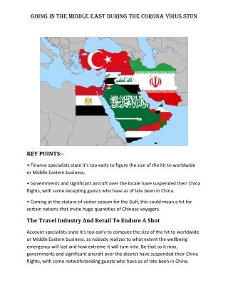 Going In The Middle East During The Corona Virus Stun