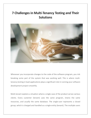 7 Challenges in Multi-Tenancy Testing and Their Solutions
