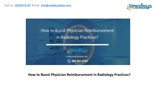 How to Boost Physician Reimbursement in Radiology Practices?