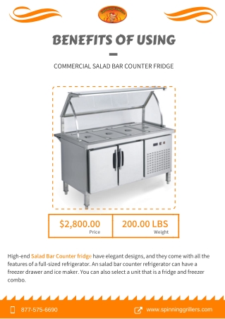Benefits of Salad Bar Counter Fridge