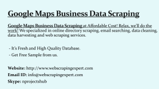 Google Maps Business Data Scraping
