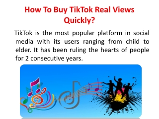 How To Buy TikTok Real Views Quickly?