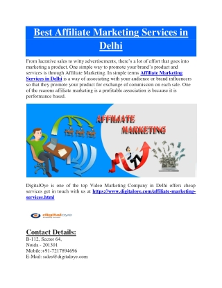 Affiliate Marketing Services in Delhi