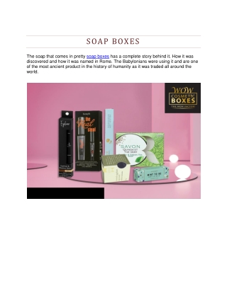 Soap Packaging Boxes