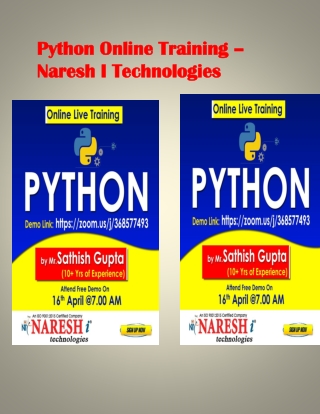 Python Online Training – Naresh I Technologies