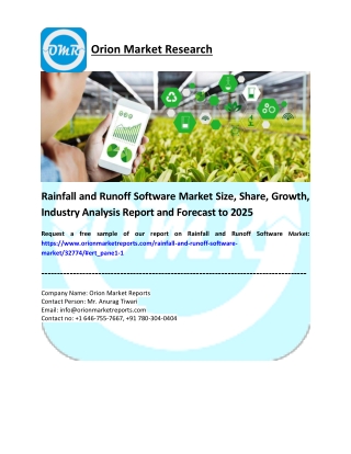 Rainfall and Runoff Software Market