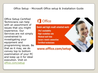 Office setup - Procedure to install and activate Office Setup on Computer