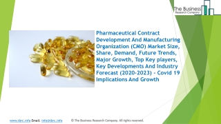 Pharmaceutical Contract Development And Manufacturing Market, Industry Trends, Revenue Growth, Key Players Till 2023