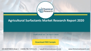 Agricultural Surfactants Market Research Report 2020