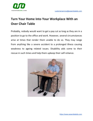 Turn Your Home Into Your Workplace With an Over Chair Table