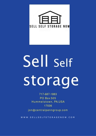 How to Sell Self Storage at the Right Price without Getting Involved