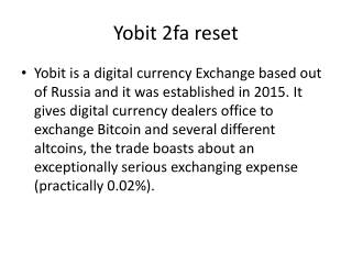 1-850-424-1333 @!!Yobit 2fa reset