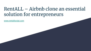 RentALL – Airbnb clone an essential solution for entrepreneurs