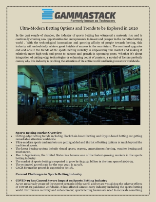 Ultra-Modern Betting Options and Trends to be Explored in 2020