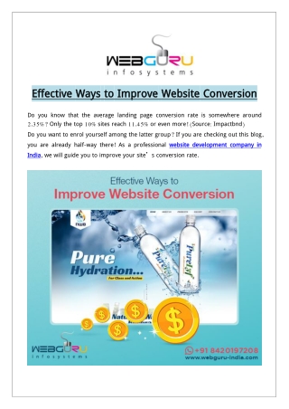 Effective Ways to Improve Website Conversion