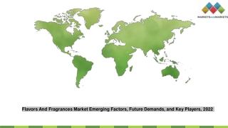 Flavors And Fragrances Market Emerging Factors, Future Demands, and Key Players, 2022