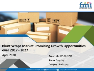 Blunt Wraps Market: Global Industry Analysis 2012 - 2016 and Opportunity Assessment; 2017 - 2027