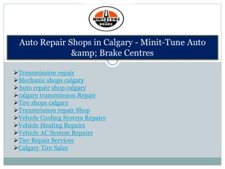 Auto repair shop calgary