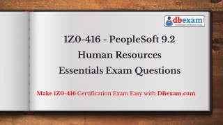 [PDF] 1Z0-416 - PeopleSoft 9.2 Human Resources Essentials Exam Questions