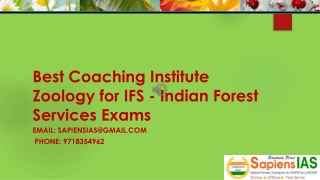 Best Coaching Institute Zoology for IFS - Indian Forest Services Exams (1)