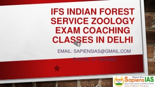 IFS Indian Forest Service Zoology Exam Coaching Classes in Delhi