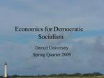 Economics for Democratic Socialism