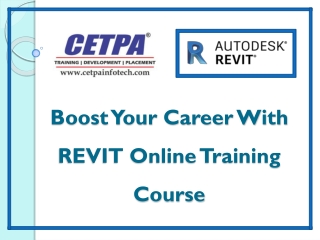 Boost Your Career With REVIT Online Training Course