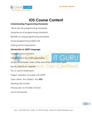 ios app development course | learn ios app development