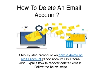 How To Delete An Email Account?