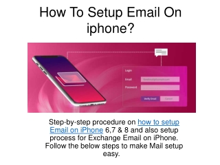 How To Setup Email On iphone?