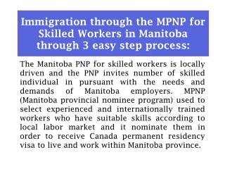 Know three step process to apply for Manitoba PNP