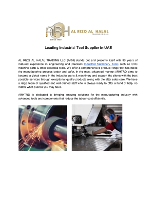 Leading Industrial Tool Supplier in UAE