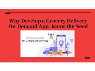 Why Develop a Grocery Delivery On-Demand App -Know the Need