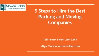 Look for These Things to Hire Packing and Moving Companies