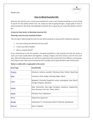 How to Blend Essential Oils