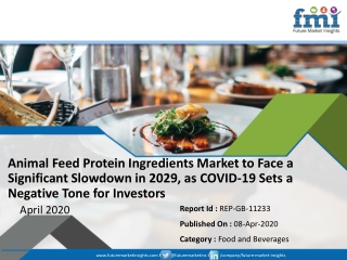 FMI’s Detailed Report on Animal Feed Protein Ingredients Market Offers Projections of Potential Impact of Corona Virus O