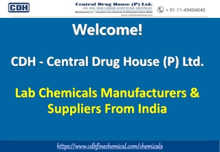 Laboratory Chemicals Manufacturers India