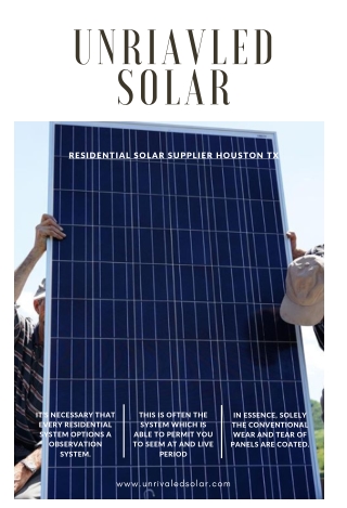 Residential Solar Supplier Houston TX