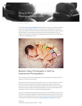 Newborn Baby Photographer in Delhi