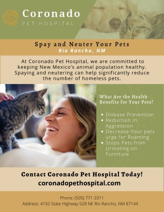 spay and neuter your pets | Coronado Pet Hospital ABQ